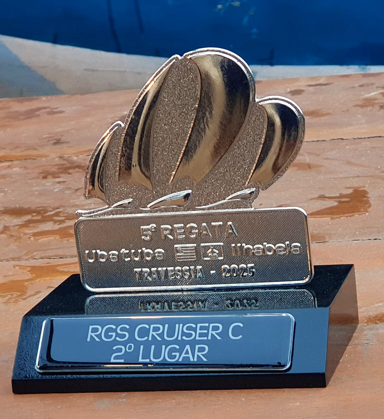 Troféu de segundo lugar na classe RGS Cruiser C